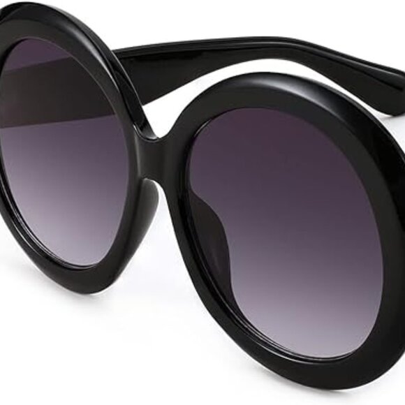 Retro oversized round sunglasses - Picture 3 of 6